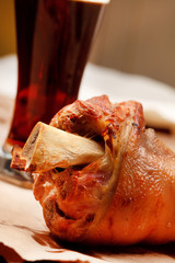 pork shank glazed with beer