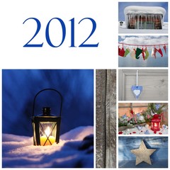 Weihnachten 2012 - Collage in Blau