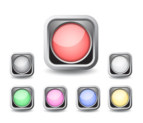 Set of color buttons