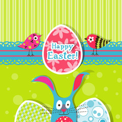 Template Easter greeting card, vector