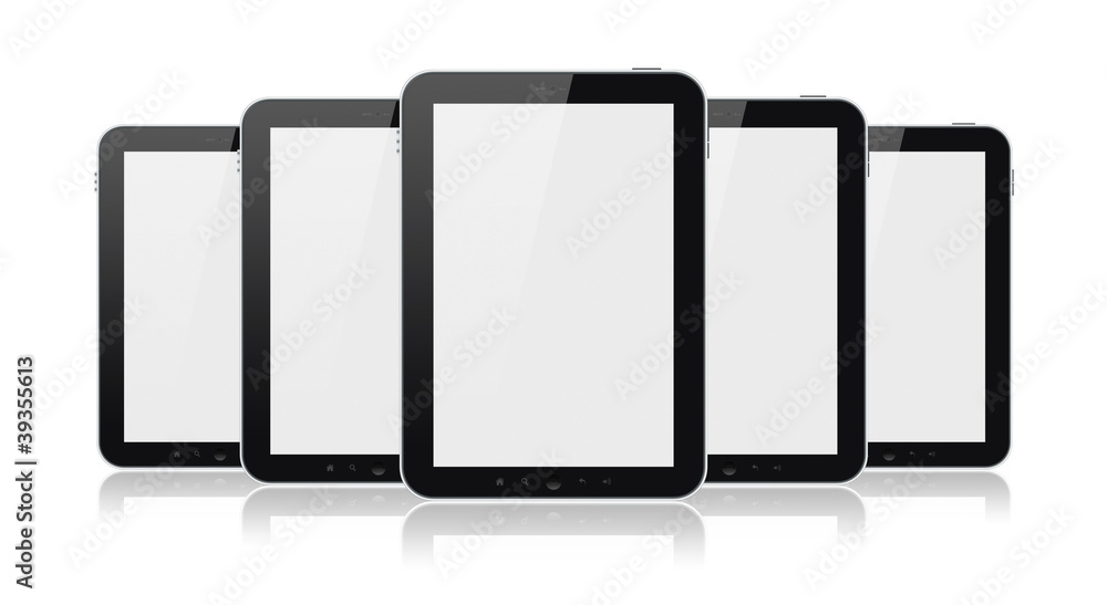 Aufkleber Set Of Tablet Computers Isolated