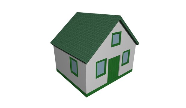 Illustration of a 3D house