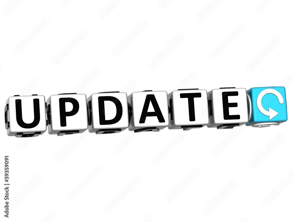 Poster 3d update navigation button cube text