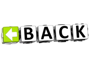 3D  Back Navigation Button cube text