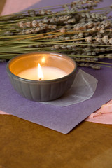 Candle and Lavender