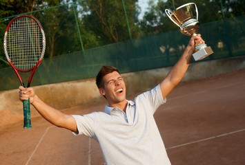 Flush of victory on tennis court