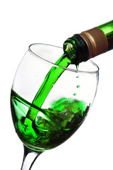 Pouring unusual beverage