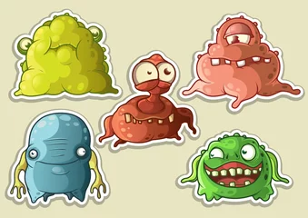 Stickers pour porte Créatures Ensemble de monstres extraterrestres
