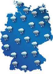 Wetter Karte von Deutschland : Regen