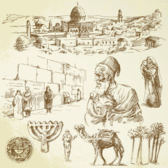jerusalem - hand drawn set