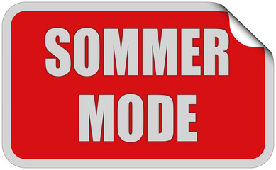 Sticker rot eckig curl oben SOMMER MODE