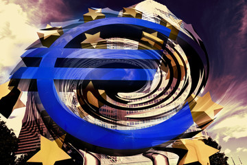 Euro im Strudel - Finanzkrise © Leonardo Franko