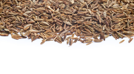 Cumin Seeds on white background
