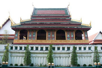 Obraz premium buddhist library at wat sagate, bangkok, thailand