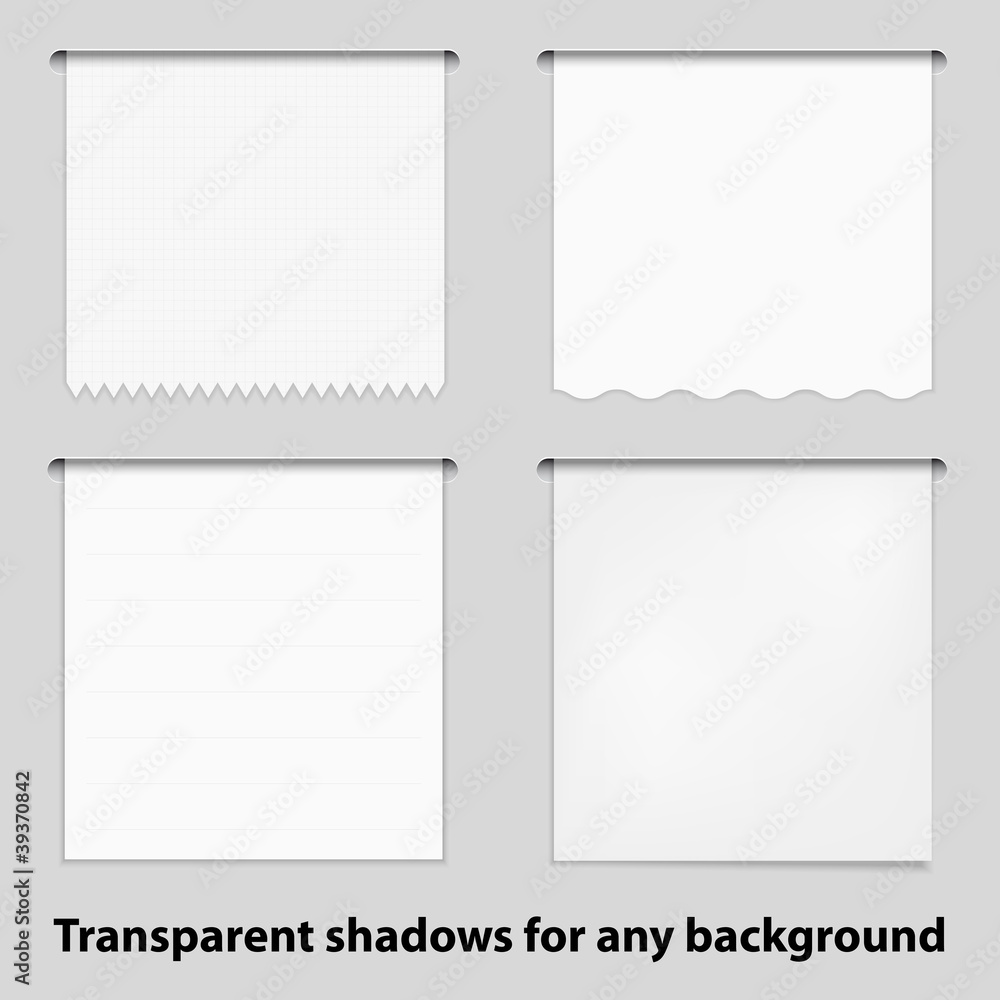 Poster set of empty paper card for your text - vector file