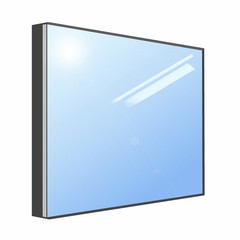 plastic window illustration isolated on white