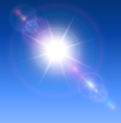 Sun with lens flare