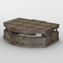 3d render of military bunker