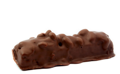 chocolate with nuts isolated