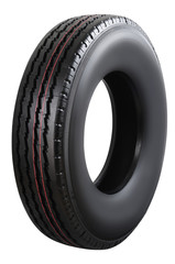 Truck tire. Isolated