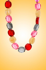 Nice necklace against gradient background