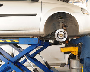 Auto repair shop.