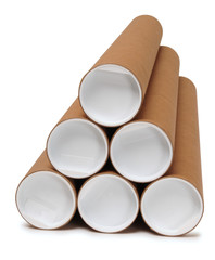Carton cylinder. Isolated