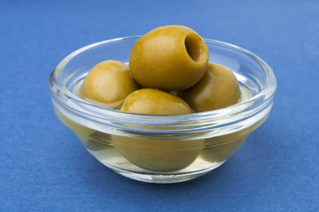 green olives in a bowl