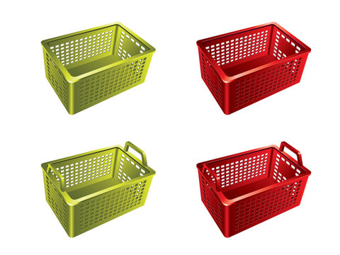 Plastic shopping basket
