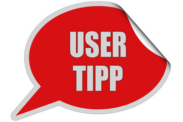 SP-Sticker rot rund curl oben USER TIPP