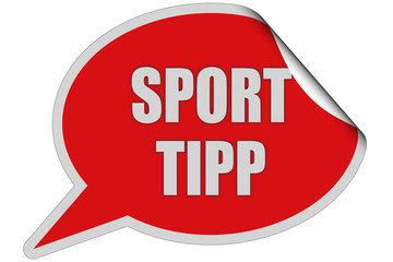 SP-Sticker rot curl oben SPORT TIPP