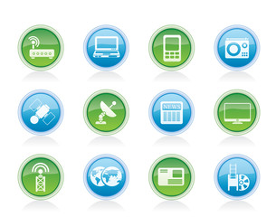 Business, technology  communications icons - vector icon set