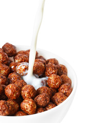 Corn flakes with milk.