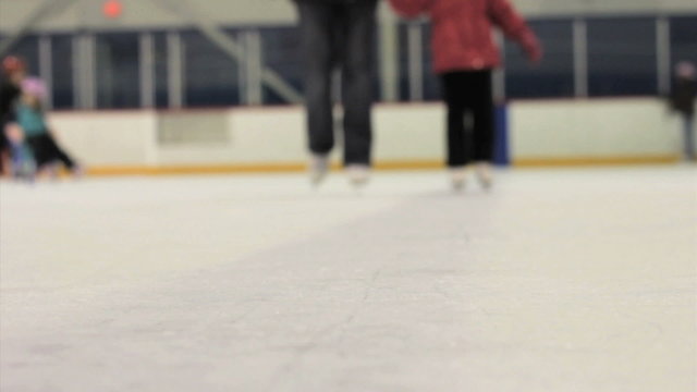 Girl Learning How To Ice Skate