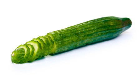 fresh cucumber isolated on white