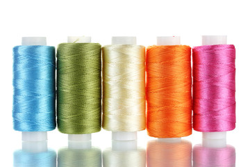 bright bobbin thread isolated on white.