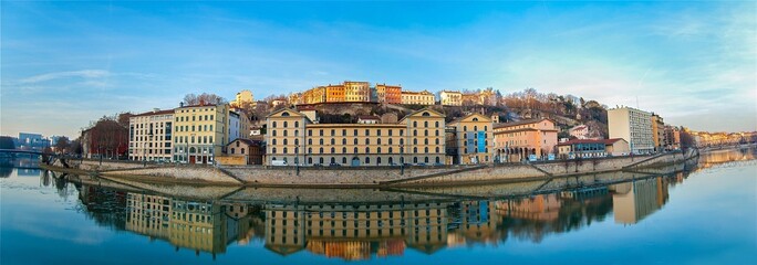 Panorama, la Presqu'île in Lyon, France