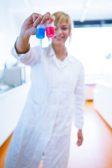 Closeup of a female researcher/chemistry student