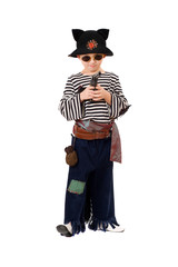 Little boy dressed as a pirate