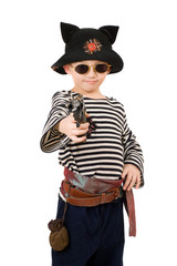 Portrait of a boy dressed as pirate