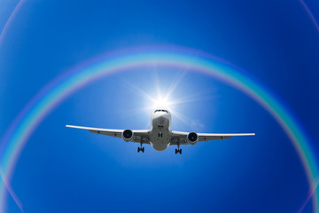 Aeroplane And Rainbow