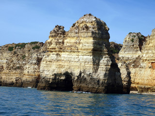 Fototapeta na wymiar Malownicze wybrzeża Algarve między Lagos i Cap Vincent