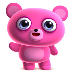 Plakat pink teddy bear