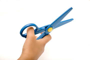 Obraz premium Hand Holding Scissors