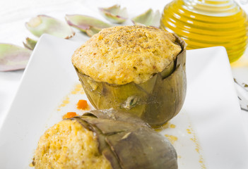 Stuffed artichokes.