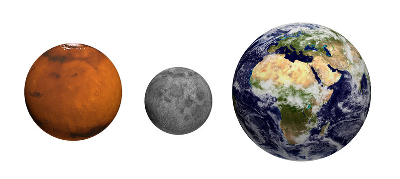 Erde, Mond und Mars - Earth Texture by NASA.gov