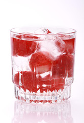 fruit cocktail isolated on white background