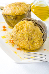 Stuffed artichokes.