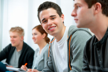 group of students in classroom