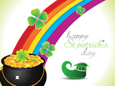 abstract st patrick rainbow background